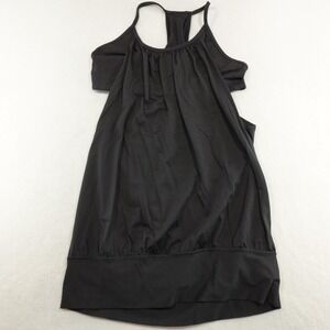 Lululemon Tank‎ Top Womens 2 Black 2 In 1 Unpadded Yoga Gym Stretch Workout Run